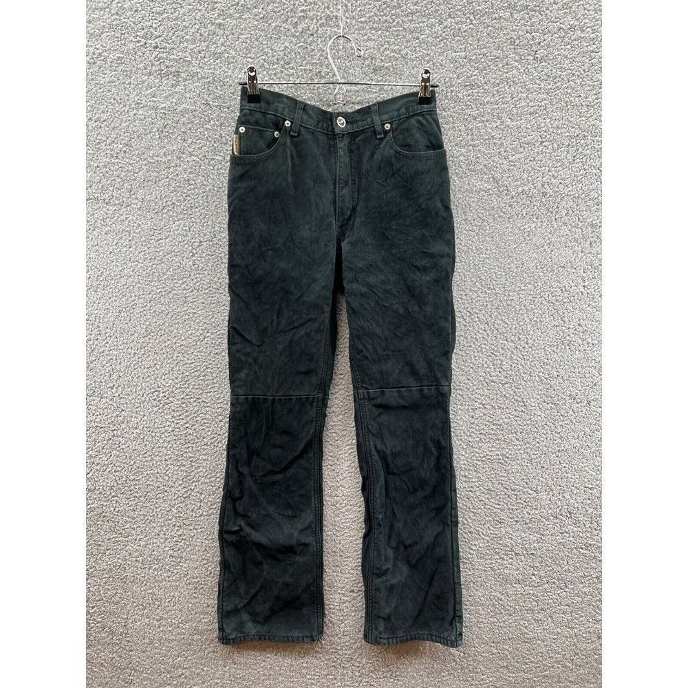 Skotts Suede Black Pants Womens Size 4 26 Made in Canada